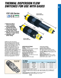 Thumbnail of document Data Sheet - FST-321-SPST Thermal Dispersion Flow Switches for use w/Gases